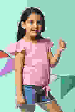 Peach Cotton Short Top image number 3