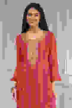 Pink Chanderi Machine Embroidered Unstitched Suit Set image number 2