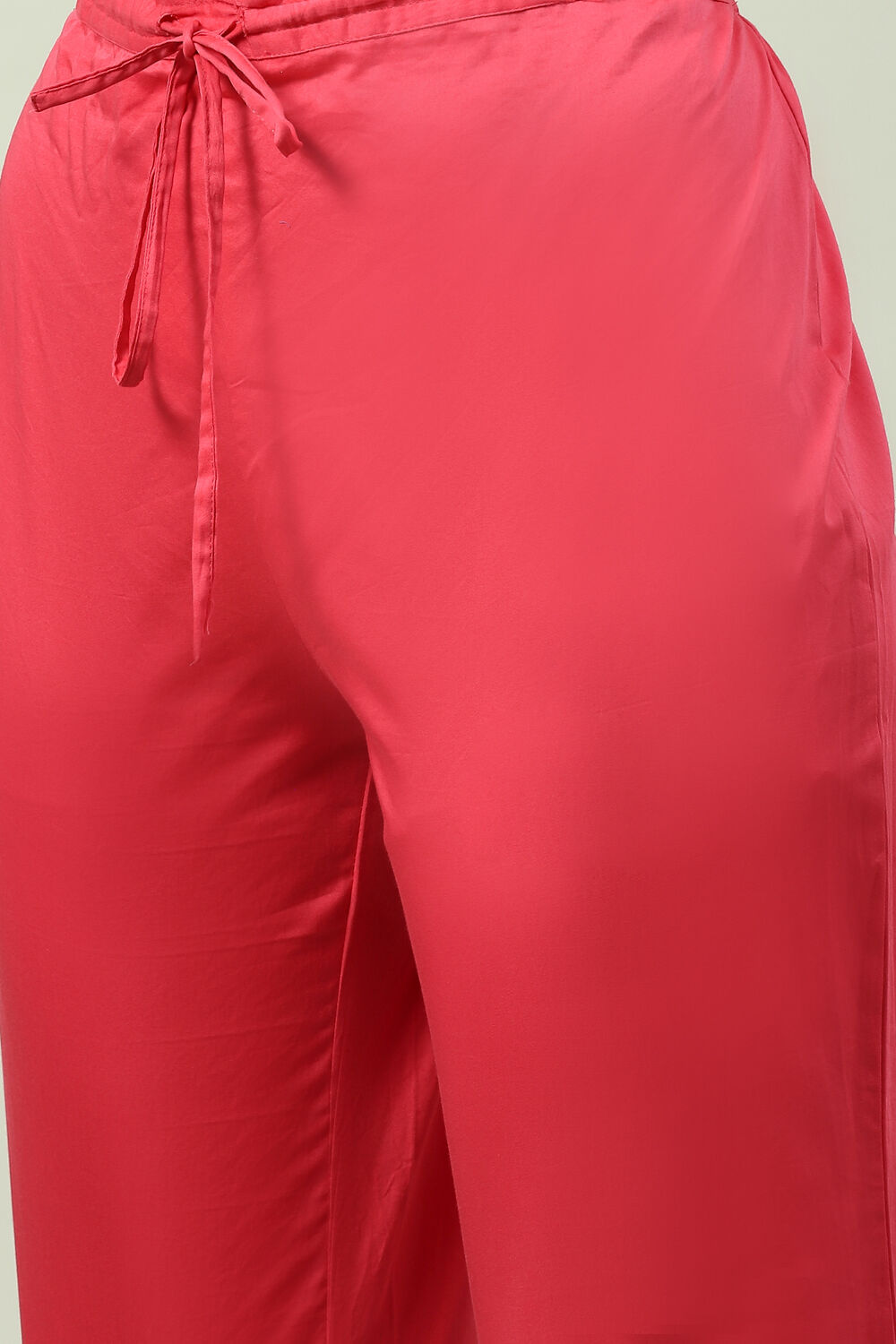 Fuchsia Art Silk Anarkali Kurta Narrow Palazzo Suit Set image number 5