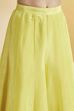 Lime Green Cotton Silk Embroidery Suit Set image number 2