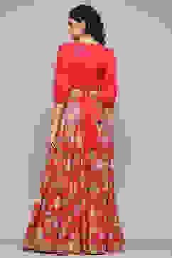 Fuchsia Rayon Printed 2 Piece Set image number 4