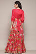 Fuchsia Rayon Printed 2 Piece Set image number 4