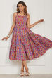 Blue Cotton A Line Dress image number 0