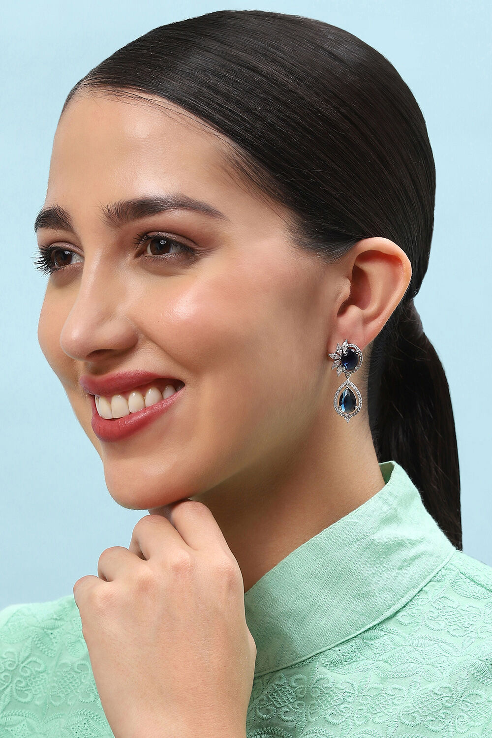 Navy Brass earrings image number 1