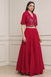 Fuchsia Viscose Rayon Kalidar Lehenga Set image number 5
