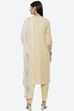 Yellow Cotton Unstitched Suit Set image number 4