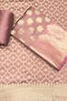 Purple Chanderi Banarsi Weave Unstitched Suit Set image number 0