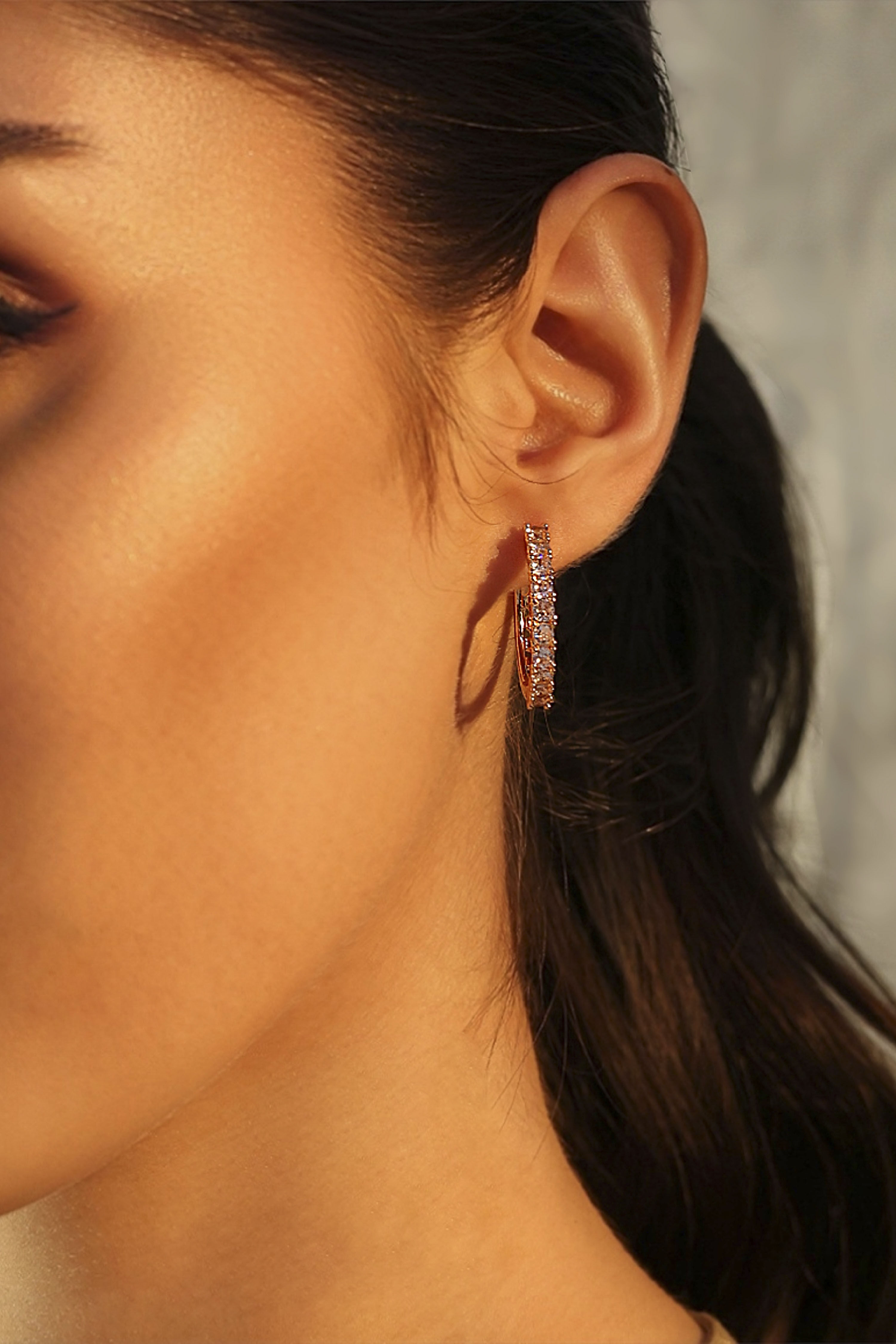 White Stone Earrings image number 1