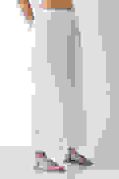 White Cotton Flared Palazzos image number 3