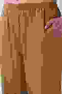 Mustard Viscose Rayon Relaxed Solid Pants image number 1