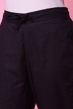 Black Cotton Kurta Pants Set image number 4