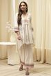 Off-White Cotton Asymmetric Co-ord Set image number 6