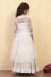 White Polyester Dyed Kalidar Lehenga Set image number 4