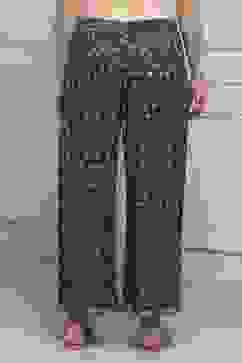 Navy Rayon Straight Palazzo image number 5