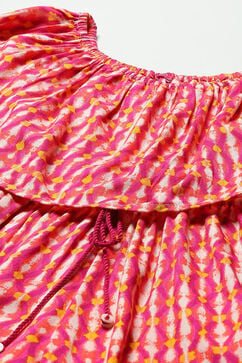 Pink Rayon Slub Straight Jumpsuit image number 1