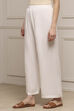 Blue Viscose Rayon Straight Palazzos image number 2