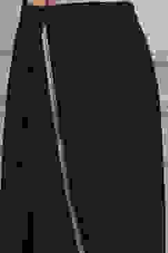 Black Art Silk Pre-draped Saree image number 2