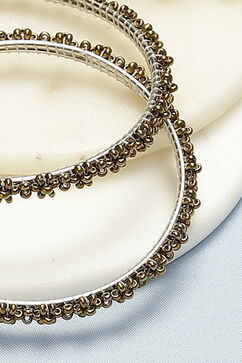 Gold Metal & Beads Kids Bangles image number 1