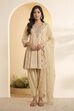 Beige Polyester Kalidar Suit Set image number 5