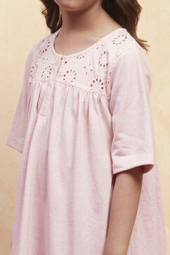 Pink Cotton Yarndyed Sleepwear image number 1