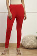Camel Cotton Blend Solid Churidar image number 4