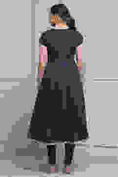 Blue Cotton Flared Suit Set image number 3