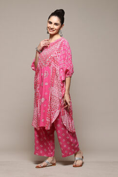 Fuchsia LIVA Straight Printed 2 Piece Set image number 3