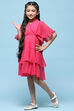 White Chiffon Dobby Tiered Dress image number 2