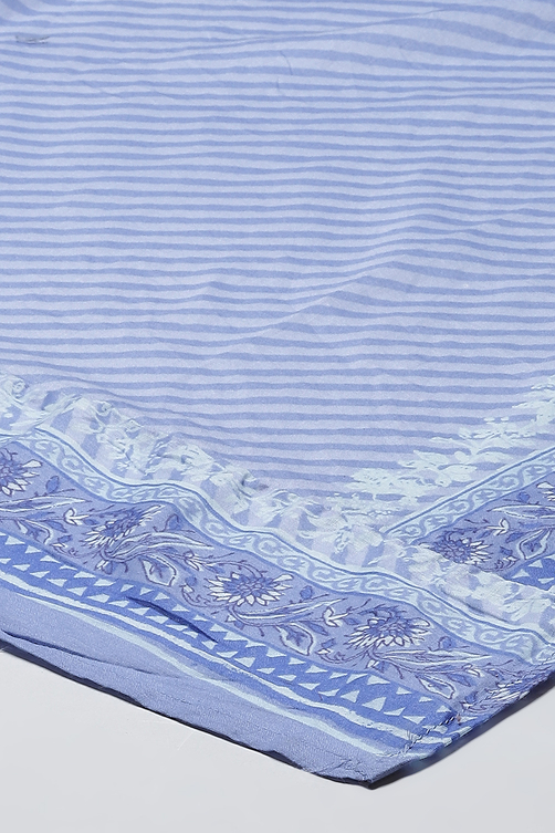 Indigo Cotton Straight Kurta Palazzo Suit Set image number 3