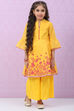 Yellow Art Silk Flared Printed Top image number 0