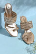 Rose Gold PU Ring Toe Sandals image number 0