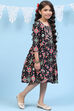 Black Rayon Flared Printed Kurta image number 3