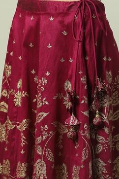 Plum Art Silk Skirt image number 1