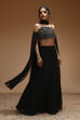 Black Art Silk Regular Lehenga Set image number 5