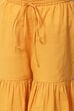 Yellow Cotton Flared Printed Kurta Set image number 2