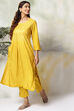 Mustard Rayon Straight Kurta Pants Set image number 3