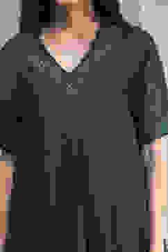 Teal Dyed Asymmetric Kurta Set image number 1