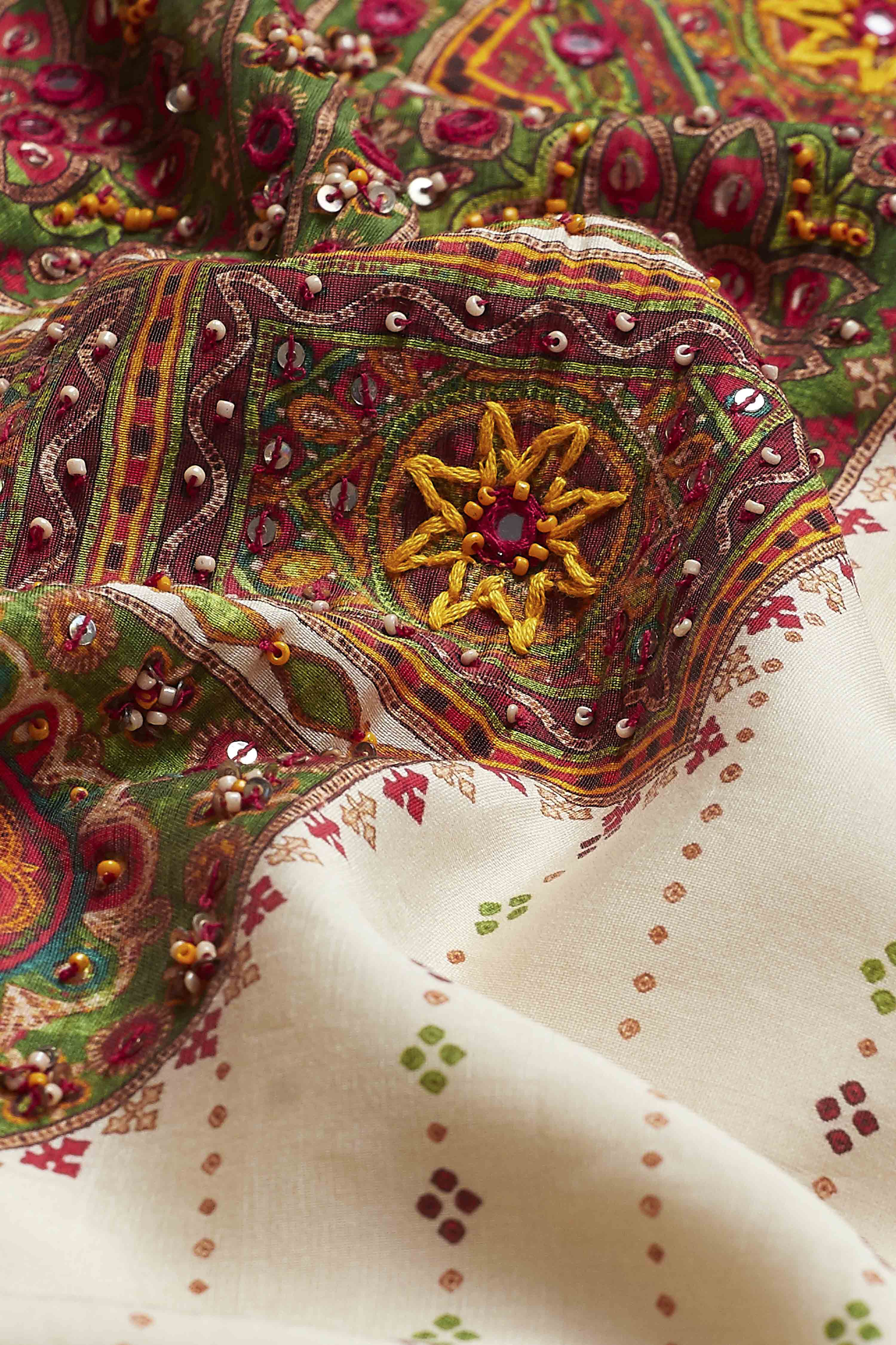 Green Viscose Rayon Printed Straight Kurta Set image number 3