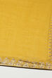 Lime Yellow Silk Layered Kurta Churidar Suit Set image number 3