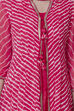 Pink Art Silk Front Open Kurta Churidar Suit Set image number 1