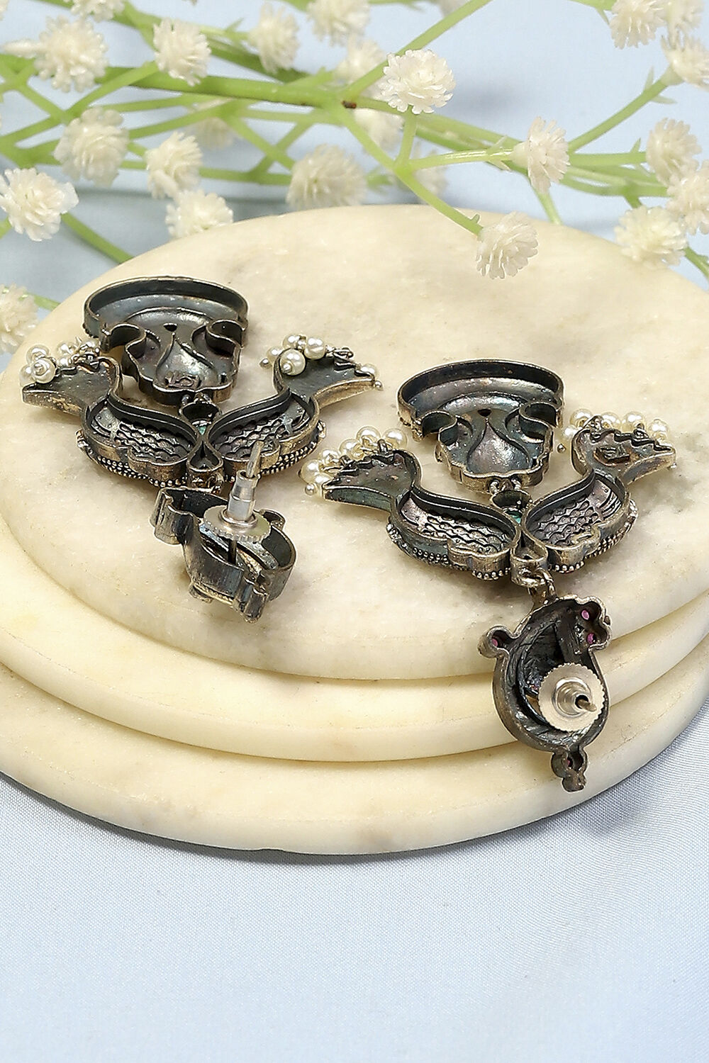 Turquoise Brass Drop & Danglers image number 2