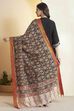Black Chennur Silk Printed Dupatta image number 5