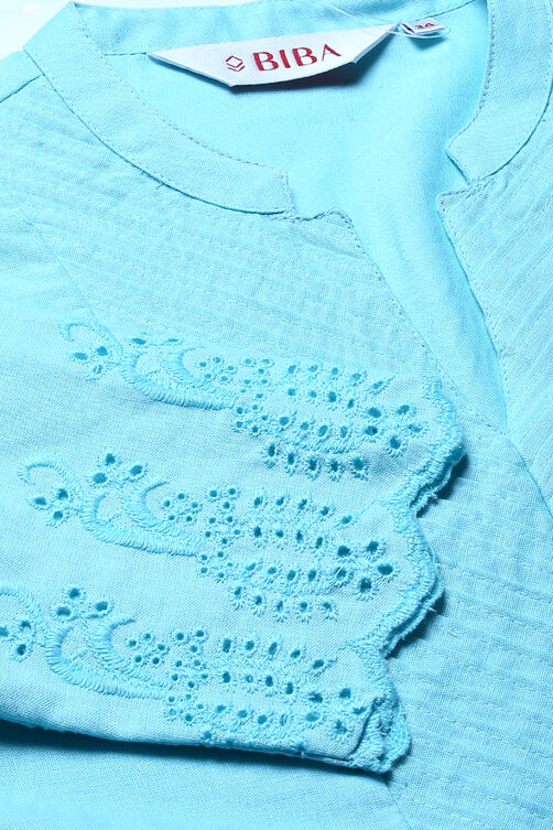 Peach Cotton Flax Kurta image number 1