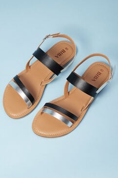 Silver Pu Sandals image number 5