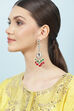 Red Green Alloy Earrings image number 3