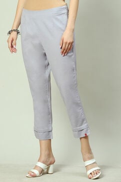 Good Grey Cotton Flax Pants image number 2