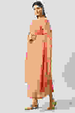 Blush Pink Printed Straight Kurta Regular Pants Suit Set image number 5