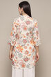 Off White Cotton Printed Short Kurta image number 3