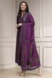 Green Printed Anarkali Suit Set image number 3