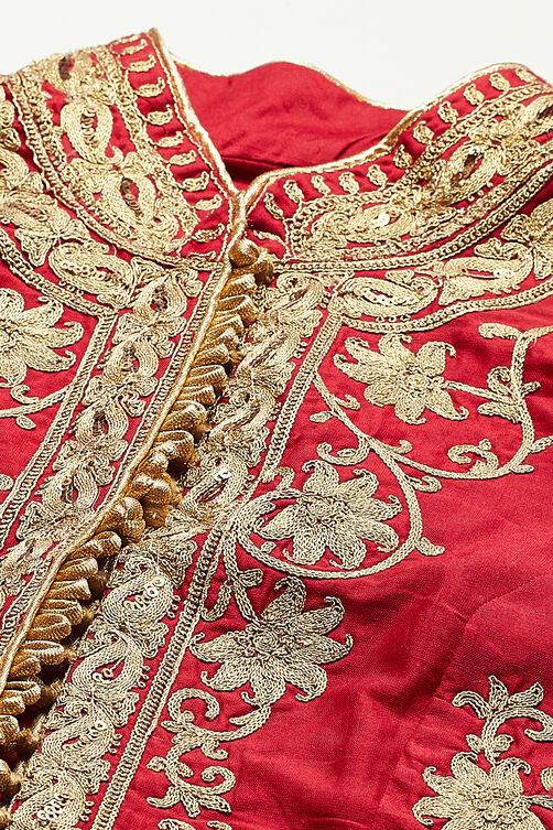 Rohit Bal Off White Cotton Silk Anarkali Printed Suit image number 1